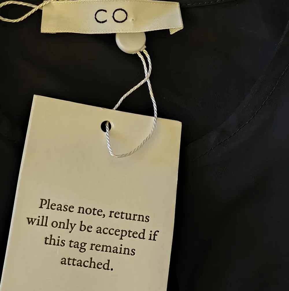 Co. Collection Silk Blend Elegant Black Long Sleeve Dress M Dark Romantic Gurge - Picture 12 of 12